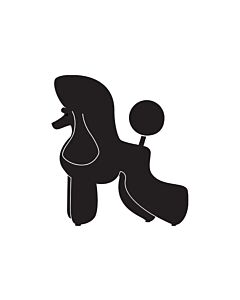 K-Design Poodle Puppy Sticker Left Black 10 cm