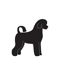 K-Design Portuguese Water Dog Puppy Sticker Right Black 10 cm