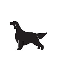 K-Design Setter Dog Sticker Left Black 10 cm