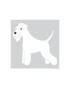 K-Design Schnauzer Sticker Left White 10 cm