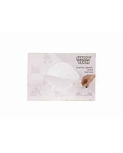Show Tech Plastic Wraps White (15x30cm)-100 pcs Wraps
