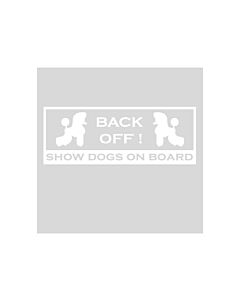 K-design Back Off Autocollant Extérieur de Voiture Blanc 22 x 8,3 cm