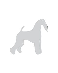 K-Design Airdale Terrier Autocollant Droite Argent 10 cm