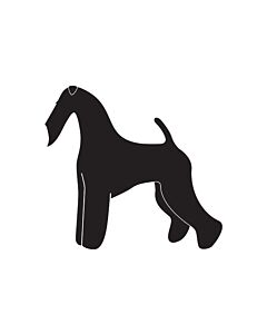 K-Design Airdale Terrier Aurtocollant Gauche Noir 25 cm