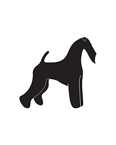 K-Design Airdale Terrier Aurtocollant Droite Noir 25 cm