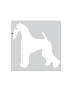 K-Design Airdale Terrier Aurtocollant Gauche Blanc 25 cm