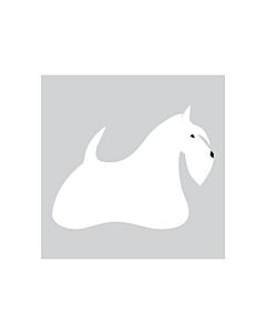 K-Design Terrier Ecossais Autcollant Droite Blanc 25 cm