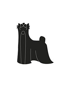 K-Design Yorkshire Terrier Aurtollant Gauche Noir 25 cm