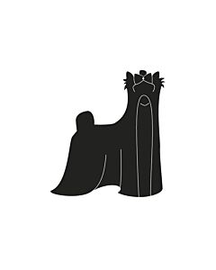 K-Design Yorkshire Terrier Aurtollant Droite Noir 25 cm