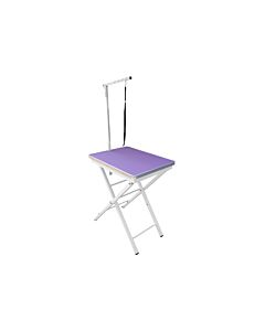 Groom-X Table Ringside - Table d'Exposition Violet 60 x 45 x 73-82 cm