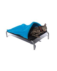 Hi-K9 Snuggle Tunnel Couverture de Lit Noir-Turquoise M