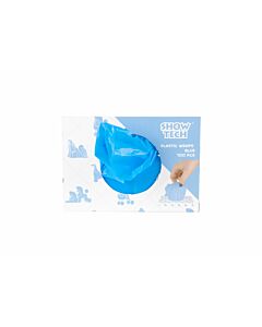 Show Tech Papillottes en plastique Bleu (15x30cm) -100 pcs Papillotes