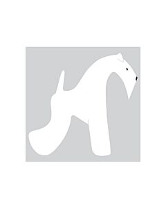 K-Design Kerry Blue Terrier Sticker Rechts Wit 10 cm