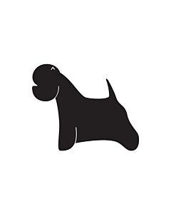 K-Design West Highland Terrier Sticker Links Zwart 10 cm