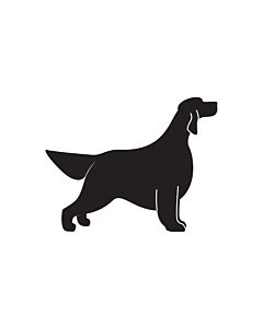 K-Design Setter Hond Sticker Rechts Zwart 10 cm