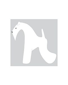 K-Design Kerry Blue Terrier Sticker Links Wit 25 cm